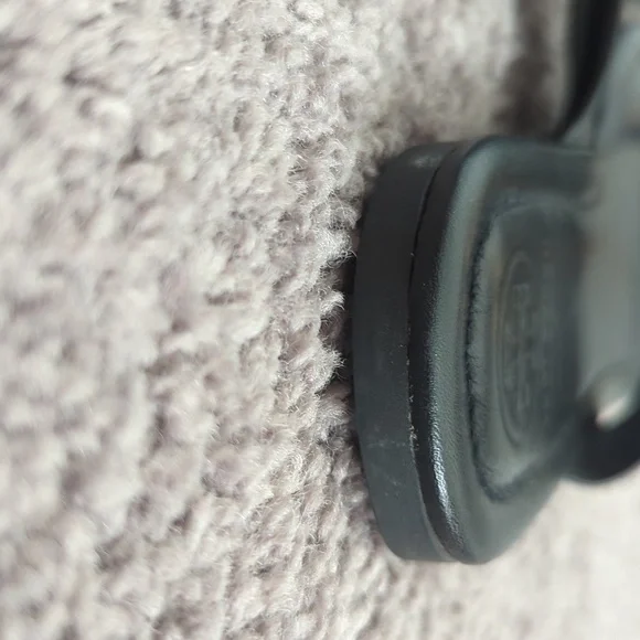 Tory Burch Black Sandals with Gold Buckle - Picture 5 of 5